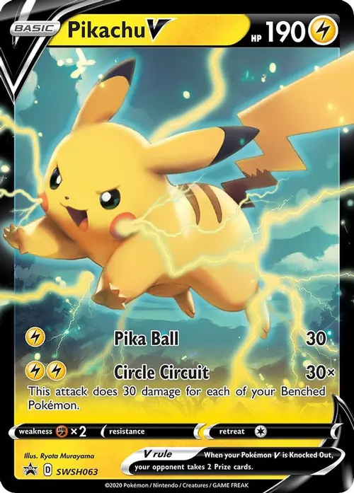 Pikachu V - SWSH063 card art