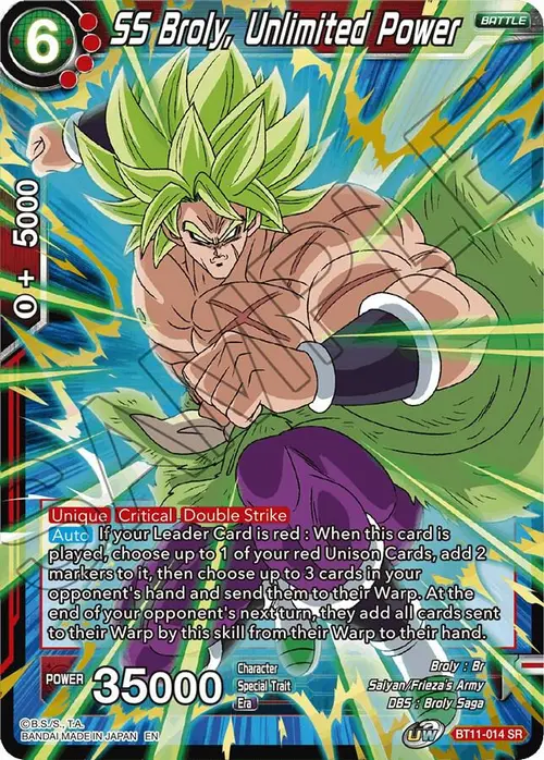SS Broly, Unlimited Power card art