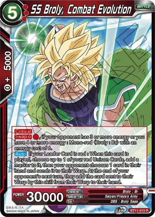 SS Broly, Combat Evolution card art