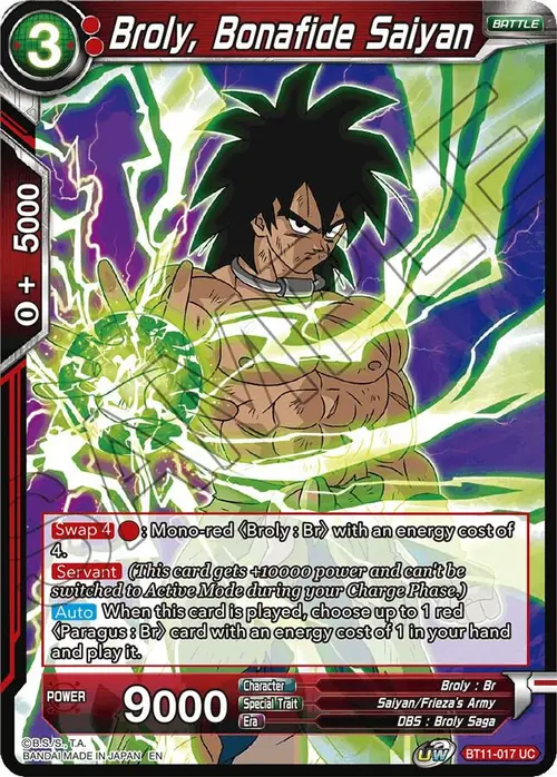 Broly, Bonafide Saiyan card art