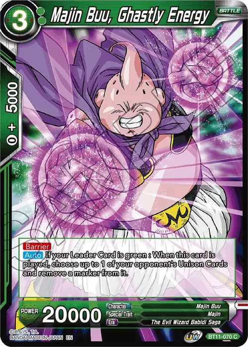 Majin Buu, Ghastly Energy card art