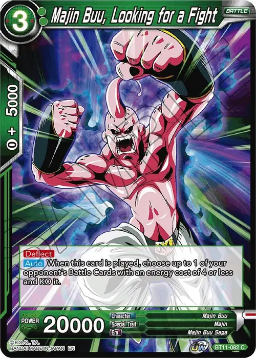 Majin Buu, Looking for a Fight card art