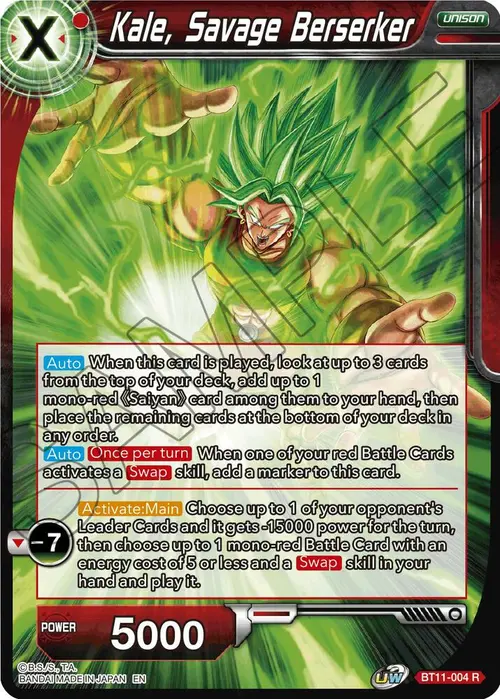 Kale, Savage Berserker card art