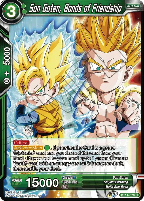 Son Goten, Bonds of Friendship card art