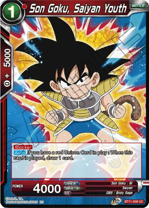 Son Goku, Saiyan Youth card art
