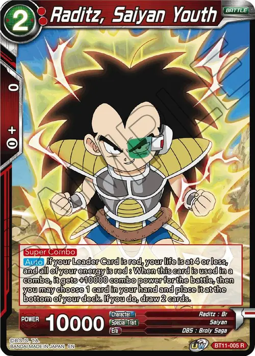 Raditz, Saiyan Youth card art