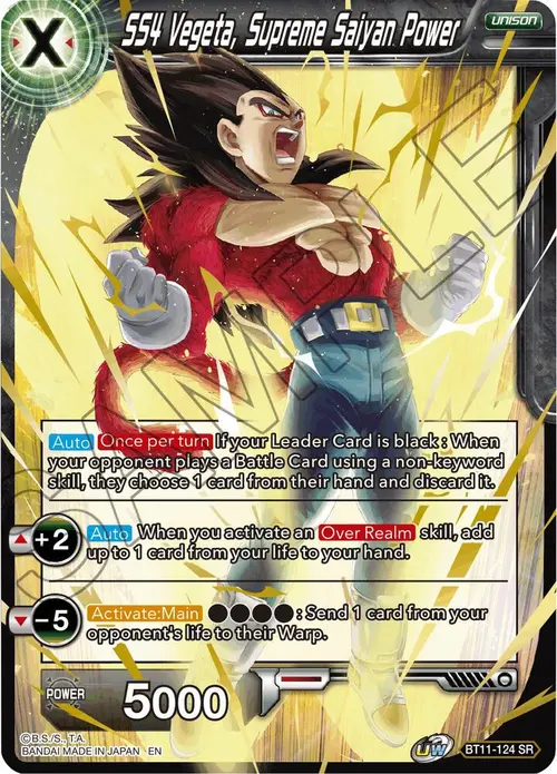 SS4 Vegeta, Supreme Saiyan Power card art