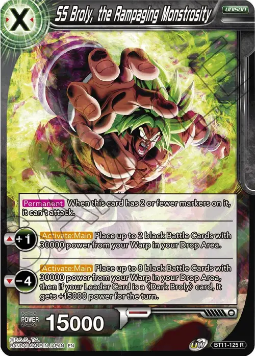 SS Broly, the Rampaging Monstrosity card art