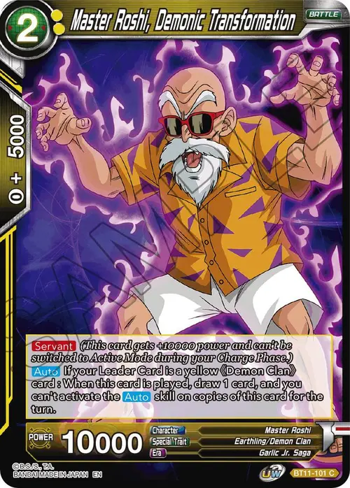 Master Roshi, Demonic Transformation card art
