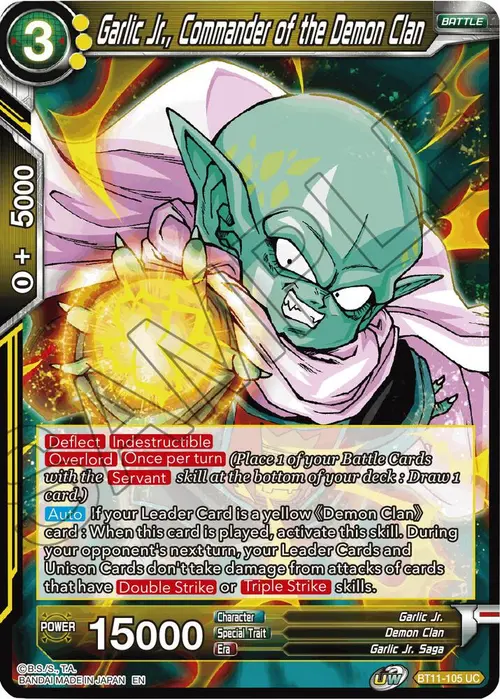 Garlic Jr., Commander of the Demon Clan card art