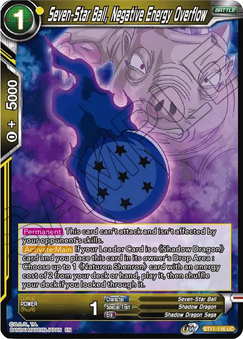 Seven-Star Ball, Negative Energy Overflow card art