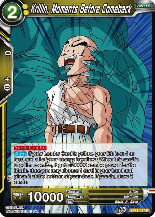 Krillin, Moments Before Comeback card art