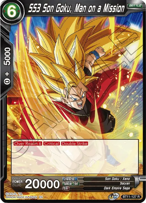 SS3 Son Goku, Man on a Mission card art