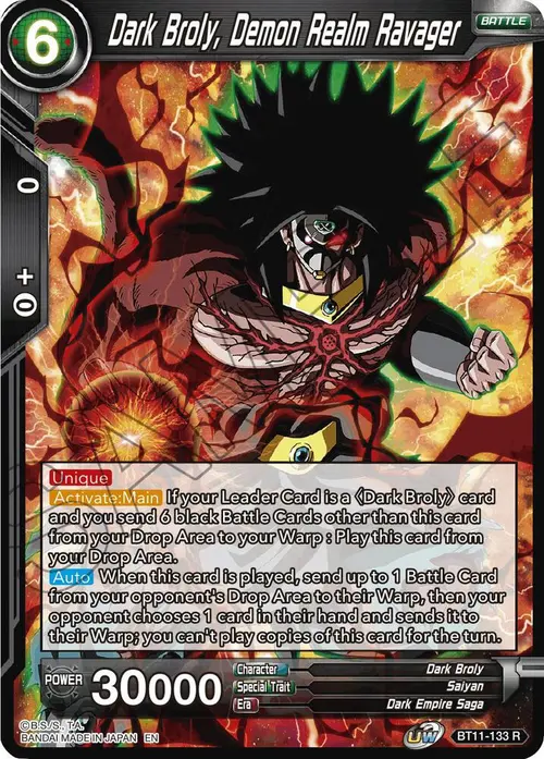Dark Broly, Demon Realm Ravager card art