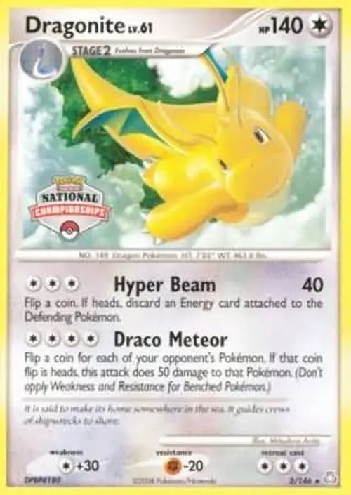 Dragonite - 2/146 (National Championships) card art