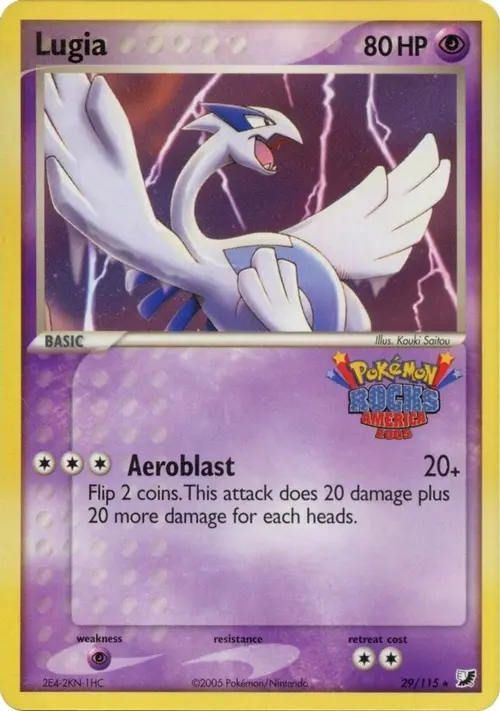 Lugia - 29/115 (Pokemon Rocks America) card art