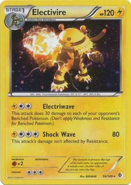 Electivire - 54/149 (Cosmos Holo) card art