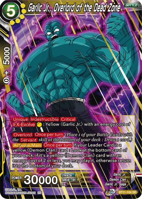 Garlic Jr., Overlord of the Dead Zone card art