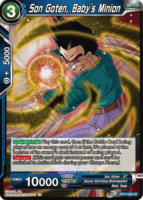 Son Goten, Baby's Minion card art