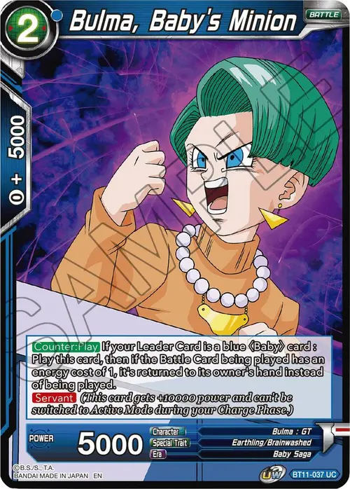 Bulma, Baby's Minion card art
