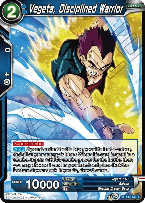 Vegeta, Disciplined Warrior card art