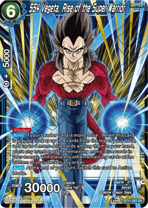 SS4 Vegeta, Rise of the Super Warrior card art