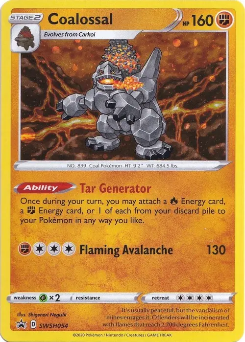 Coalossal - SWSH054 card art