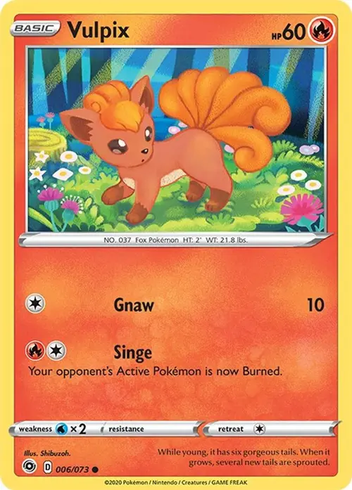 Vulpix card art