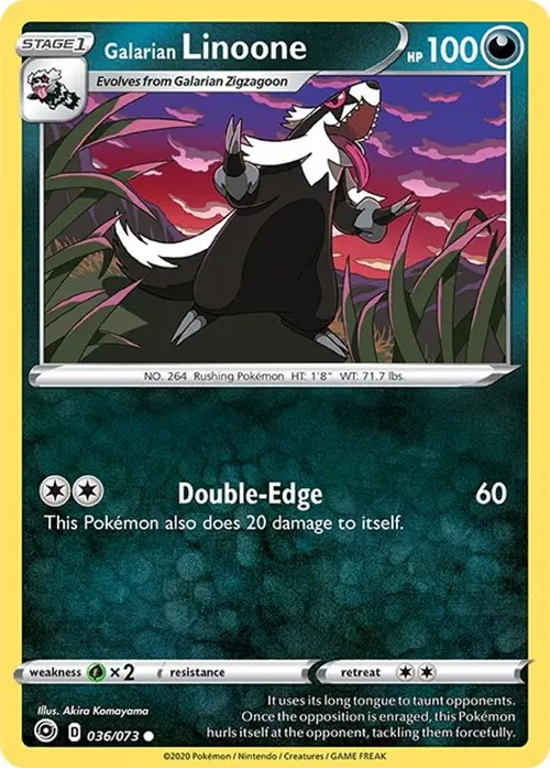 Galarian Linoone card art