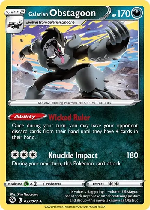 Galarian Obstagoon card art