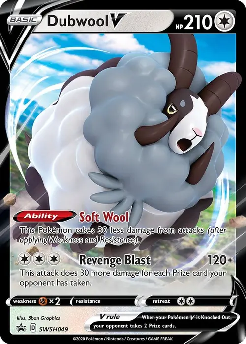 Dubwool V - SWSH049 card art
