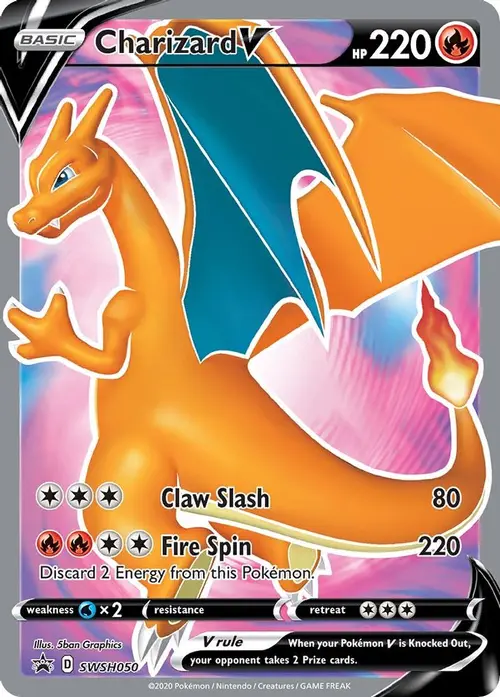Charizard V - SWSH050 card art