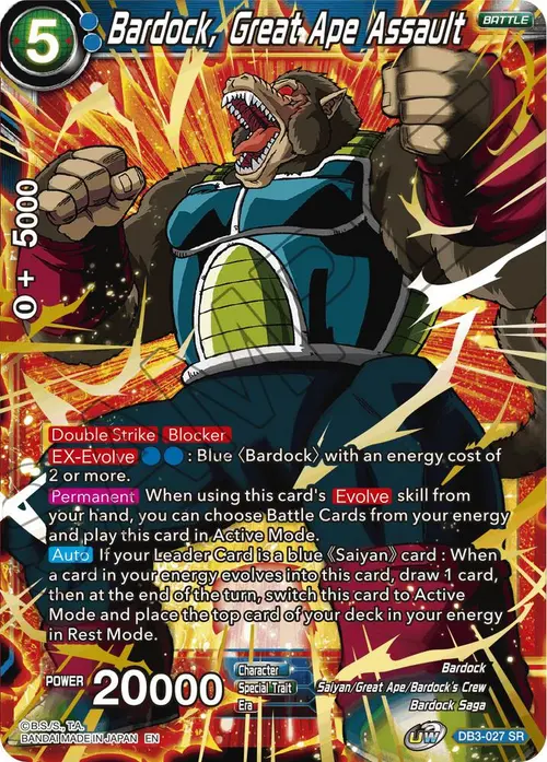 Bardock, Great Ape Assault card art