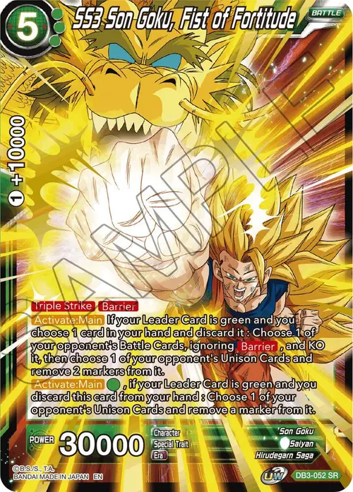 SS3 Son Goku, Fist of Fortitude card art