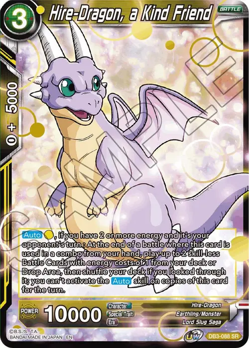 Hire-Dragon, a Kind Friend card art