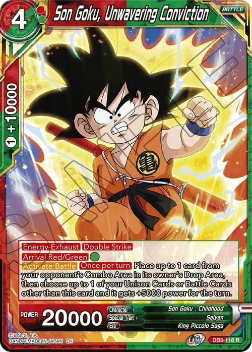 Son Goku, Unwavering Conviction card art