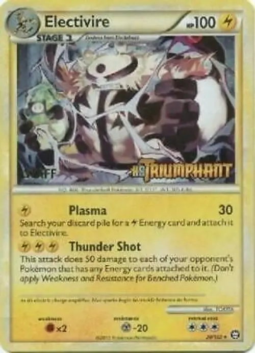 Electivire - 20/102 (Prerelease) [Staff] card art