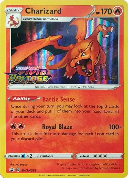 Charizard - SWSH066 (Prerelease) [Staff] card art