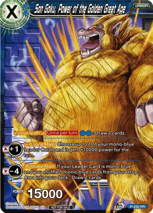 Son Goku, Power of the Golden Great Ape (Winner Stamped) card art