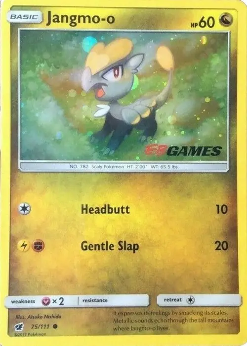 Jangmo-o - 75/111 (Cosmos Holo) (EB Games Promo) card art