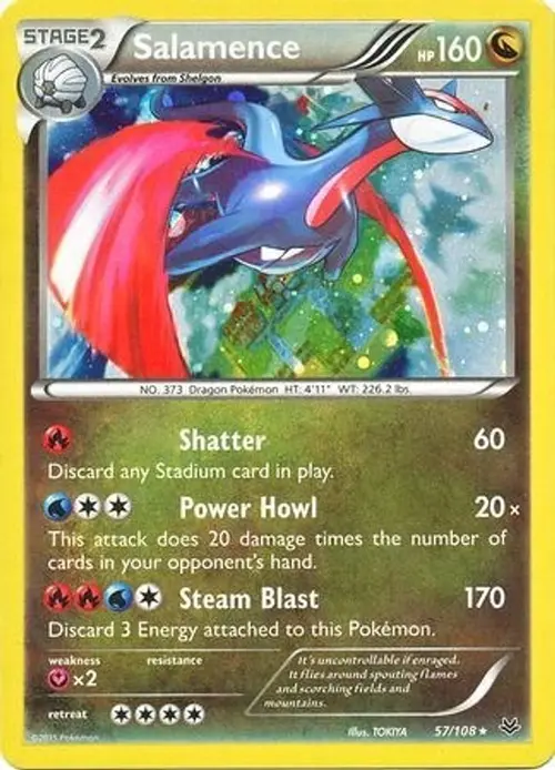 Salamence - 57/108 (Cosmos Holo) card art