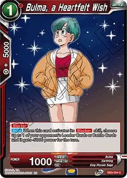 Bulma, a Heartfelt Wish card art