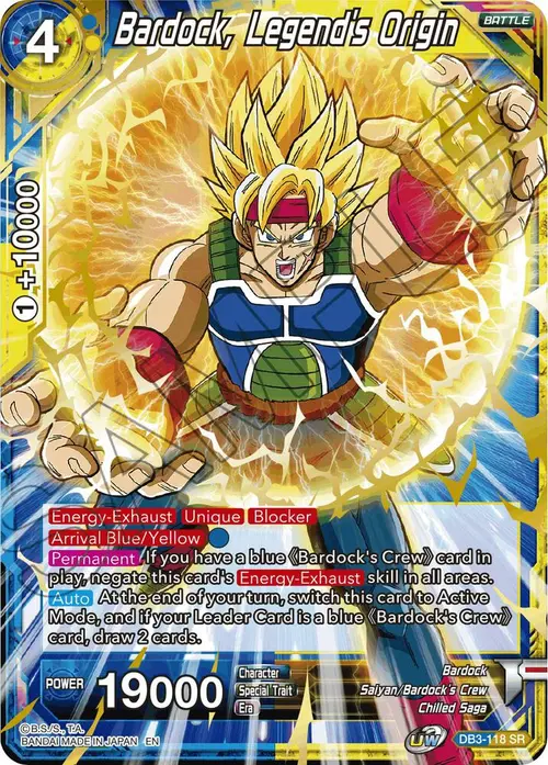 Bardock, Legend's Origin card art