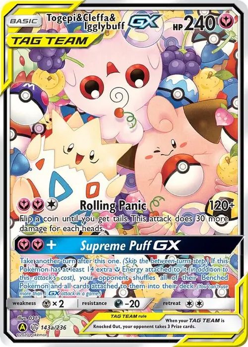 Togepi & Cleffa & Igglybuff GX card art