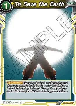 To Save the Earth card art