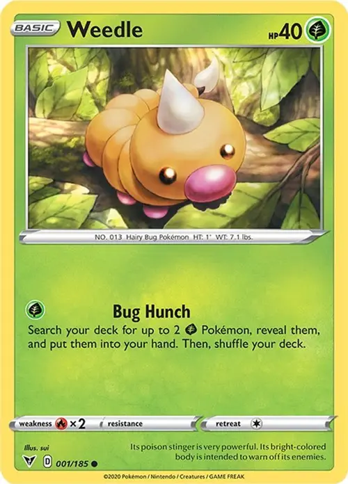 Weedle card art