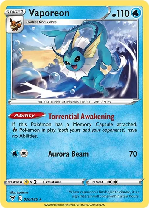 Vaporeon card art