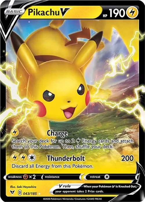 Pikachu V card art