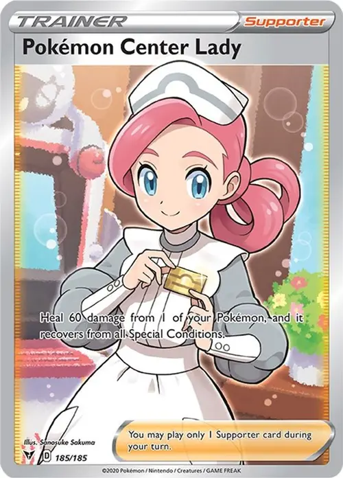 Pokemon Center Lady (Full Art) card art
