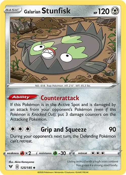 Galarian Stunfisk card art